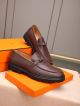 Hermes Red Calfskin Leather Man Shoes 061003 (4)_th.jpg